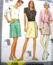 3726 SO EZ BURDA SHORTER SKIRTS LENGTHS PATTERN 6-18